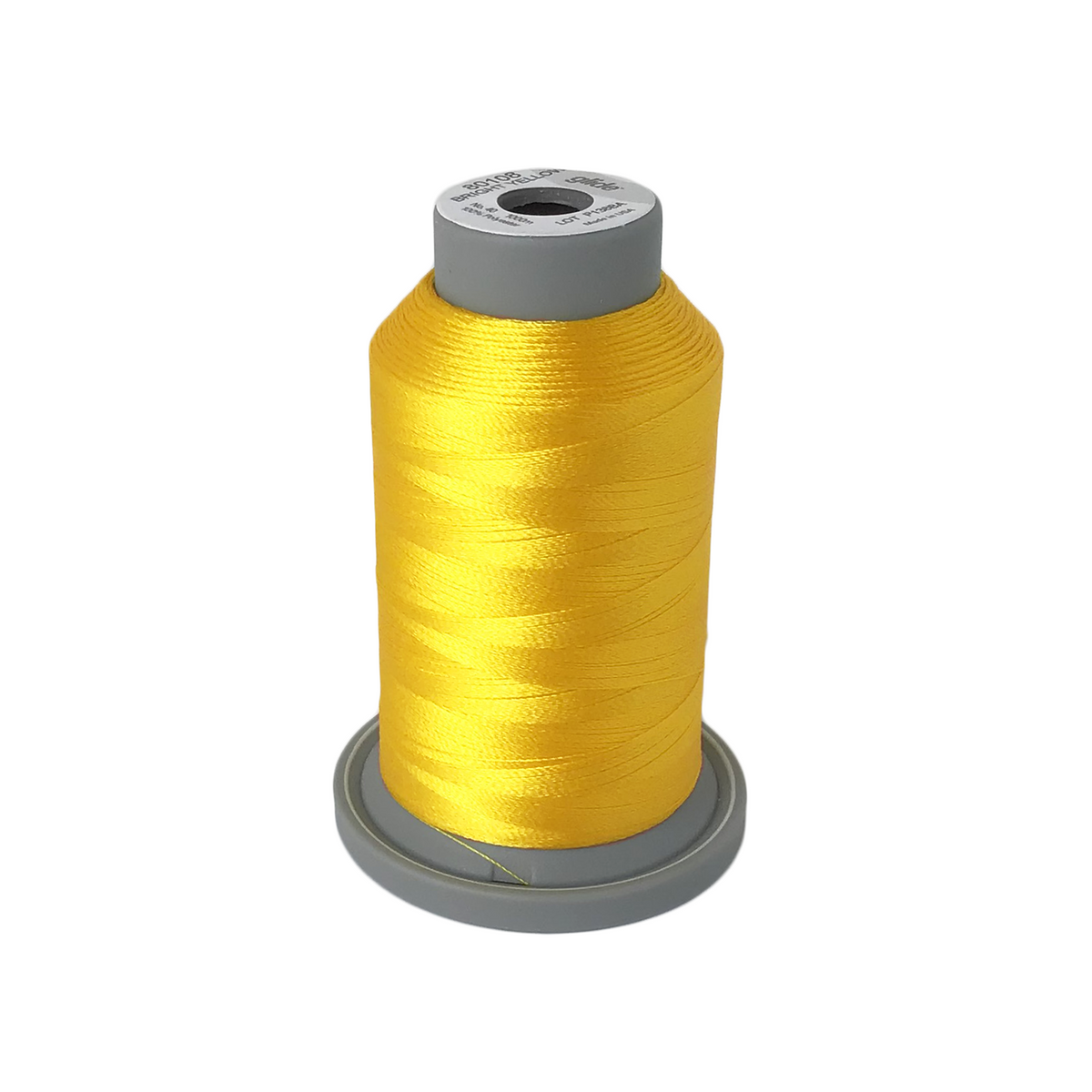 Polyester Embroidery Thread Glide 1,100yds/1,000m - Bright Yellow ...